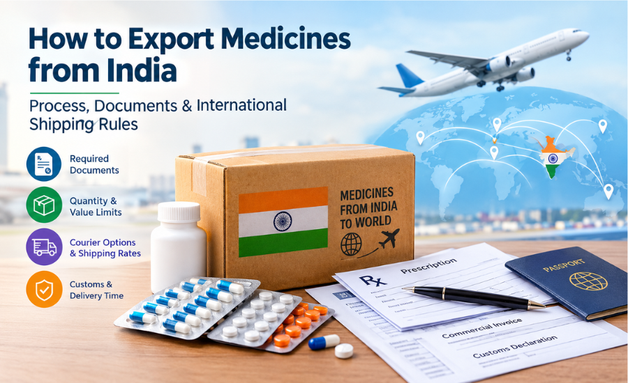 How to Export Medicines from India: Process, Documents & International Shipping Rules